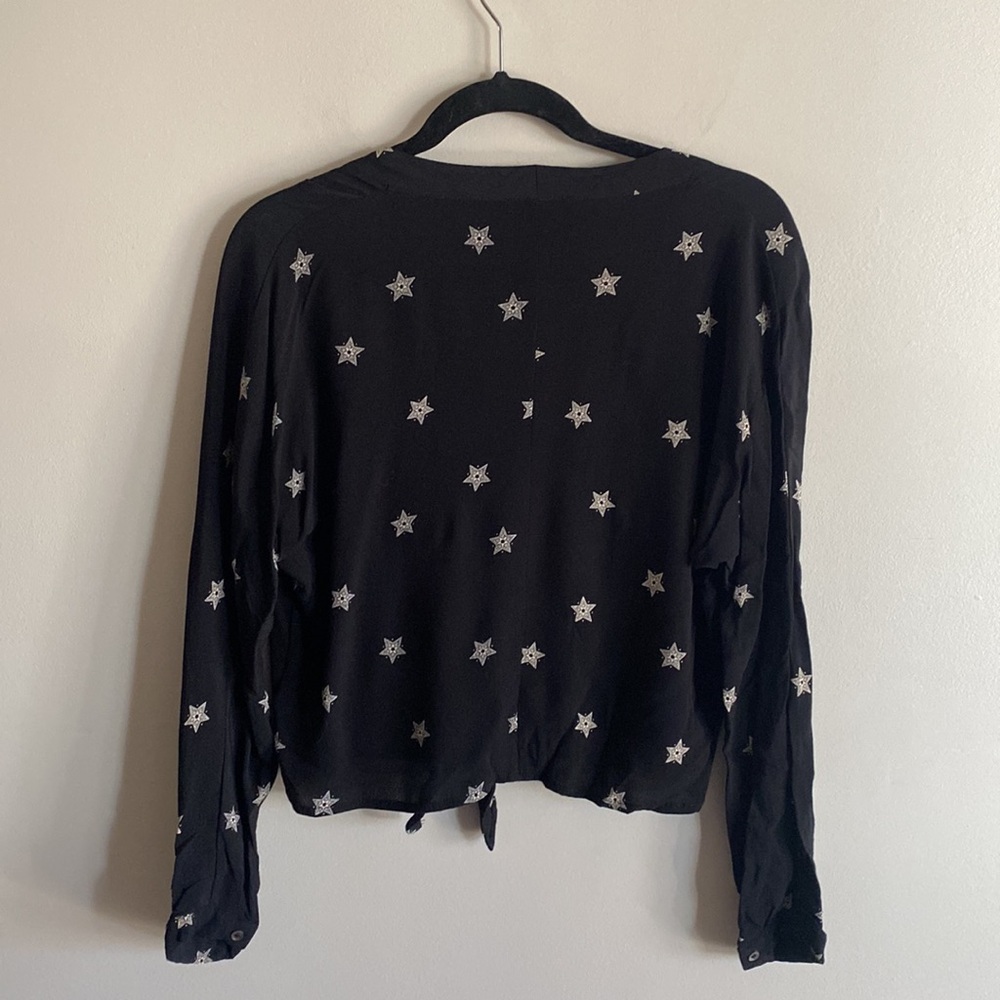 Rails “Sloane” Black Rivet Star Black Button Down… - image 3
